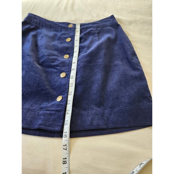 Old Navy Blue Corduroy Mini Skirt Size 0 100% cotton - Picture 6 of 9